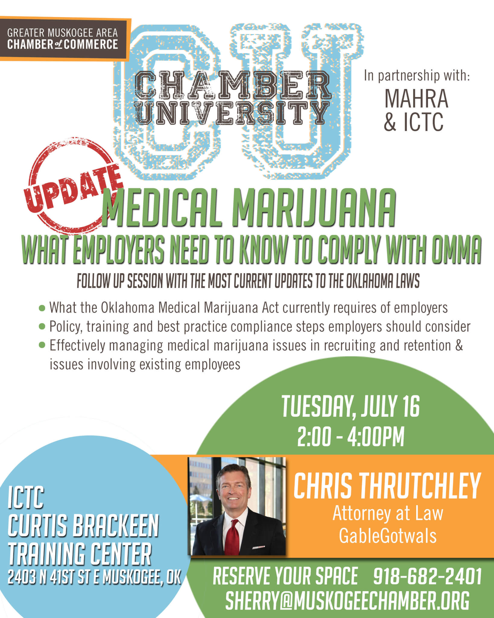 Chamber University: Medical Marijuana Update | Muskogee Chamber of Commerce